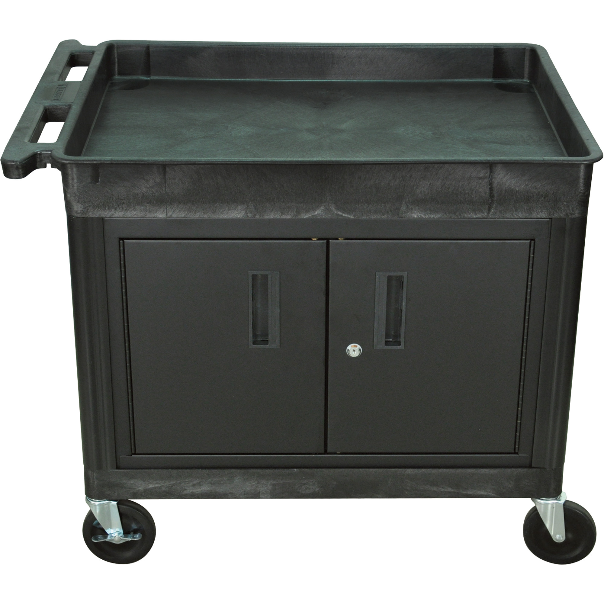 Luxor Cart with Locking Cabinet, 400-Lb. Capacity, Model# TC12C-B